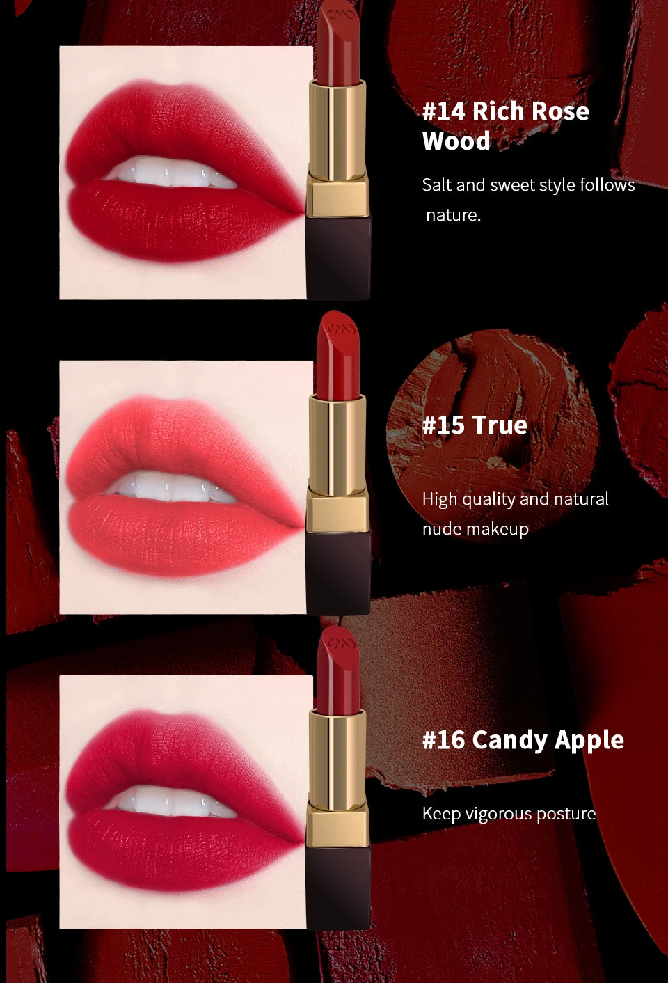 CHARMACY Luxury Velvet Lipstick - Moisturizing Long-Lasting Color
