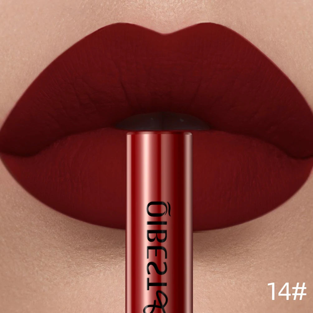QiBest Velvet Matte Lipstick - Waterproof Long-Lasting Lip Tint