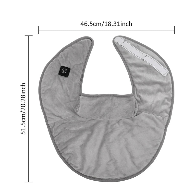Electric Heating Shoulder & Neck Pad – USB Heated Shawl with 3-Level Temperature Control