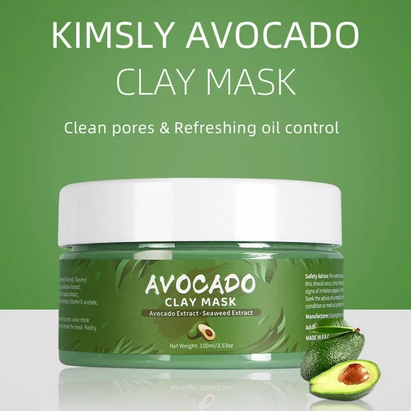 LAIKOU Clay Mud Face Mask – Moisturizing, Blackhead Removal & Brightening Washable Mask for Women (100ml) – Green Tea, Turmeric, Rose, Avocado & Sea Silt