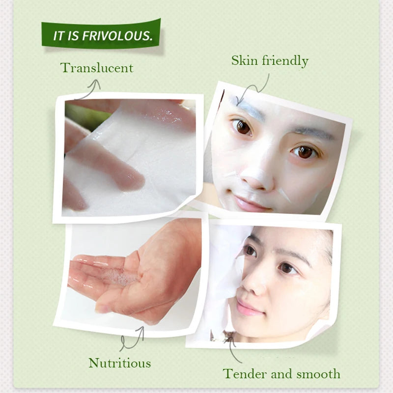 SADOER Natural Plant Sheet Face Mask – Moisturizing, Oil Control & Anti-Aging | 10pcs