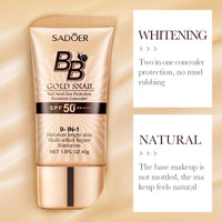 Sadoer Gold Snail BB Cream SPF50+ – 5-in-1 Foundation, Concealer, Moisturizer & Sunscreen | Buyer's Choice