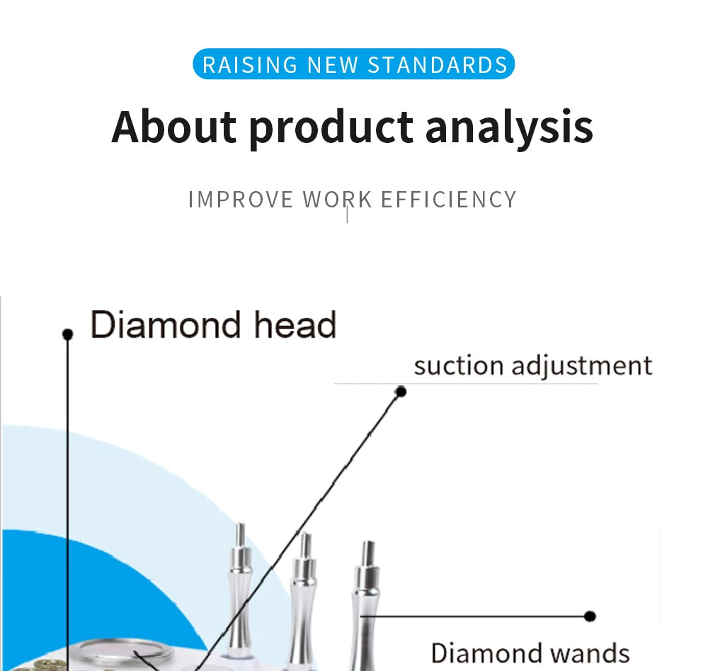 Diamond Tip Microdermabrasion Machine – 9-Head Vacuum Exfoliation & Spray Device