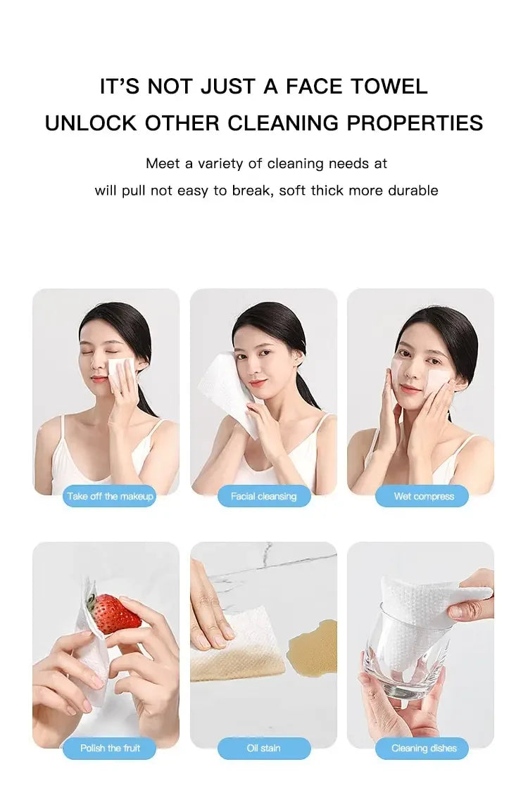 Non-Woven Disposable Spa & Salon Face Towels – Soft Facial Cleansing Wipes for Home & Beauty Salon Use (20x15cm)