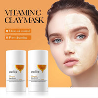 SADOER Deep Cleansing Mud Mask – Vitamin C & Mugwort | Acne Treatment & Oil Control 40g
