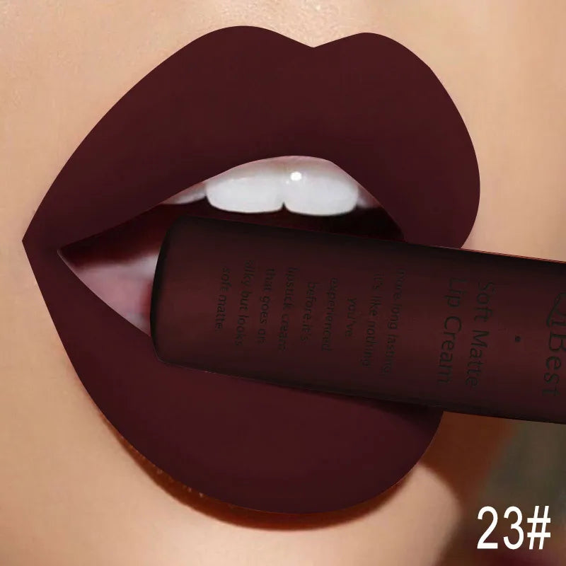 Velvet Matte Nude Lip Gloss - Waterproof Long-Lasting Lipstick