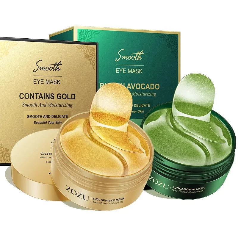 Golden Collagen & Avocado Under-Eye Patches – Anti-Dark Circle & Firming Eye Mask