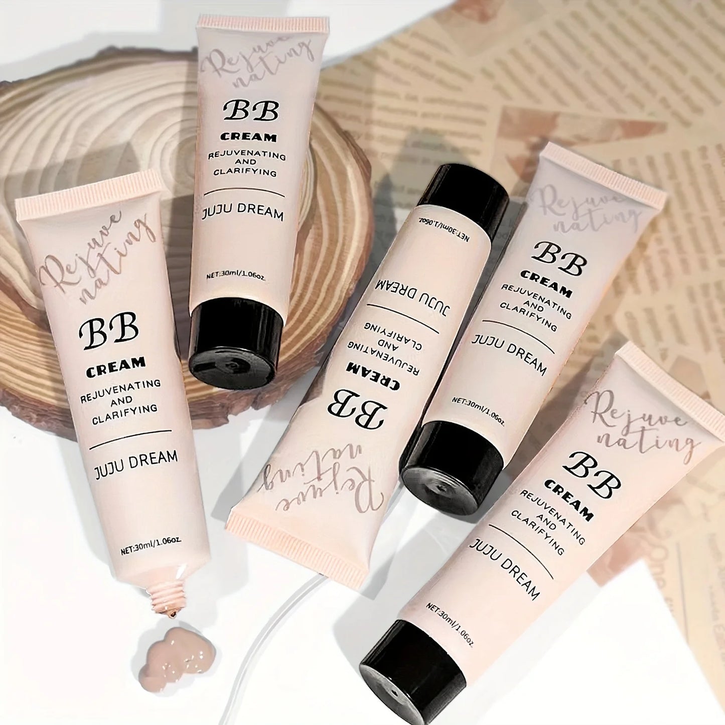 Korean Natural BB Cream – Moisturizing Concealer & Translucent Primer for All Skin Types (30ml)