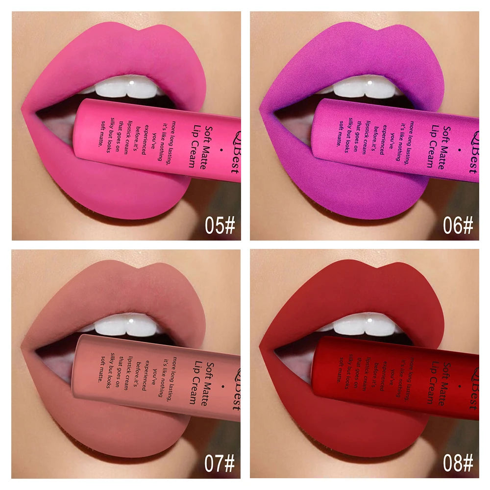Velvet Matte Nude Lip Gloss - Waterproof Long-Lasting Lipstick