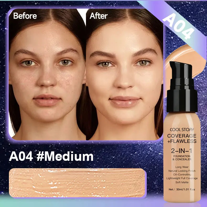 Air Cushion CC Cream Foundation | Oil Control, Matte, Full Coverage, Waterproof | 10 Shades
