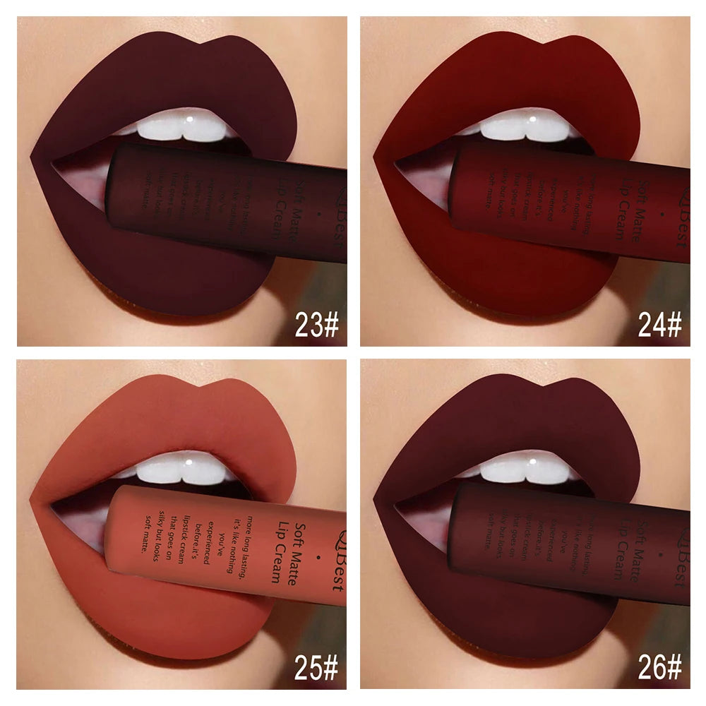 Velvet Matte Nude Lip Gloss - Waterproof Long-Lasting Lipstick