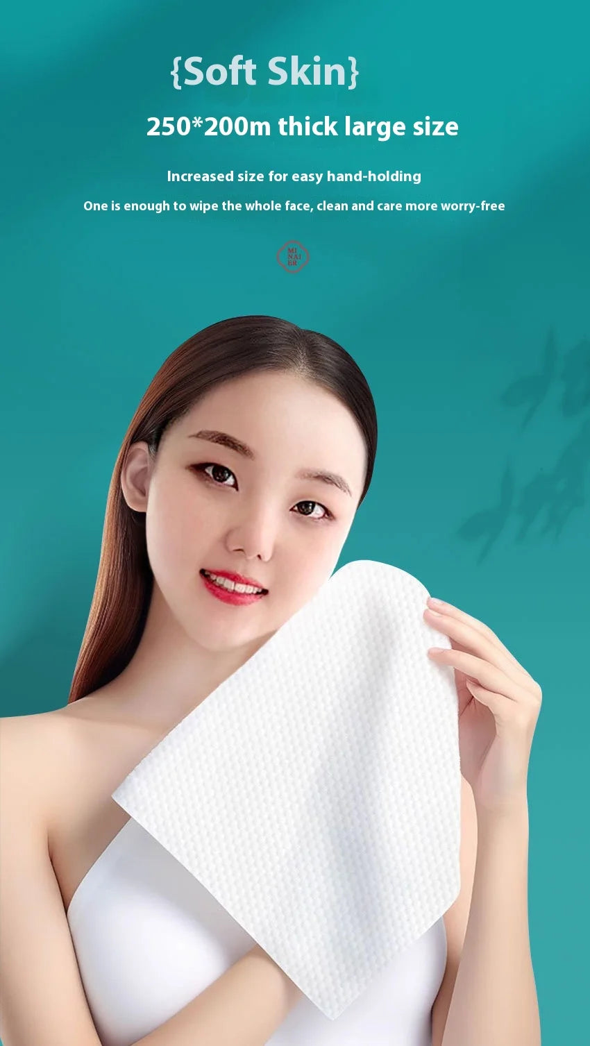 Hanging Disposable Face Towel Roll – Extractable Lyocell & Viscose Makeup Remover Wipes for Home & Beauty Salon (20x25cm)