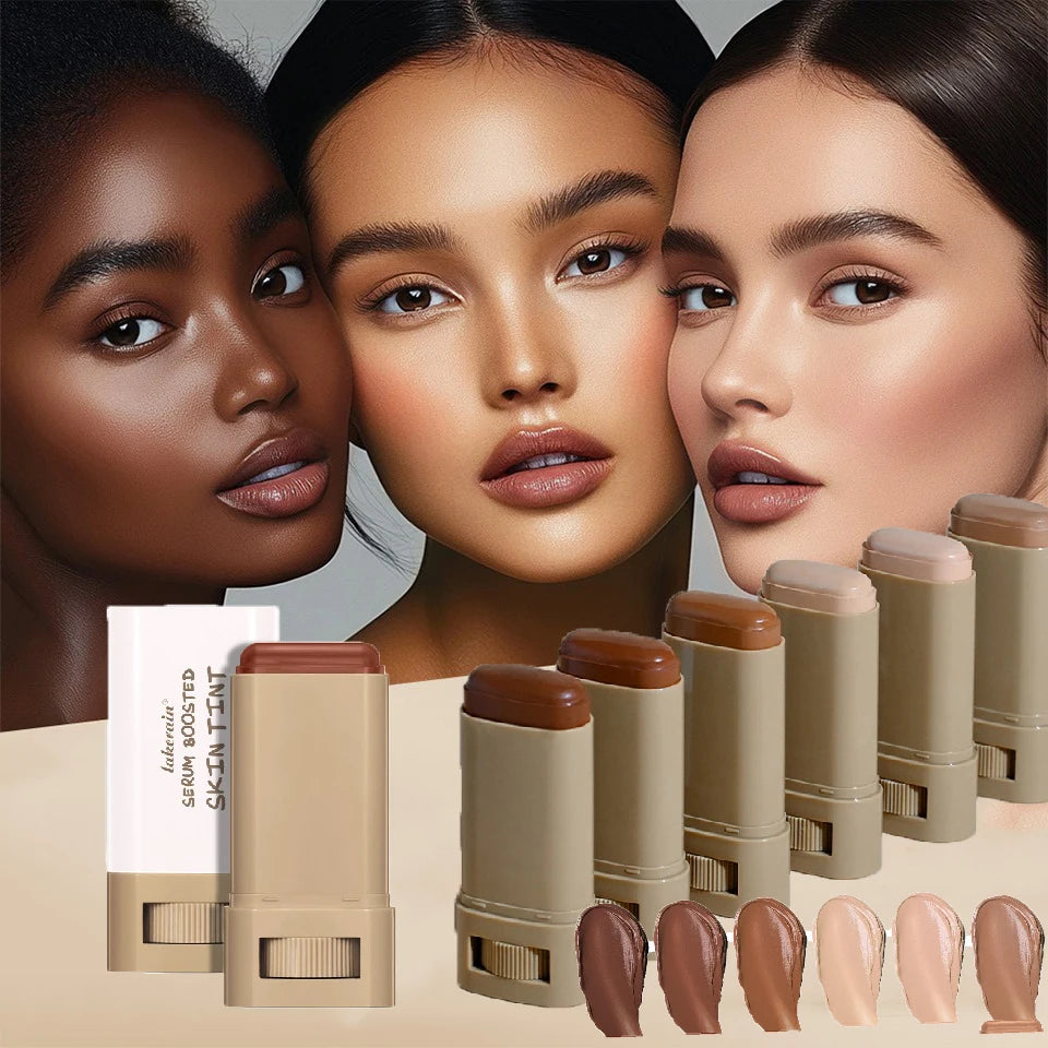 Lakerain Bronze Tint Foundation Stick – High Coverage, Moisturizing & Long-Lasting Concealer Balm 18g
