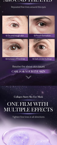 SADOER Grape Crystal Collagen Eye Masks — 60 Pcs Anti Dark Circles, Anti-Aging & Moisturizing Eye Patches
