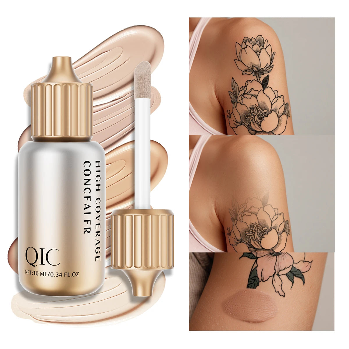 QIC Liquid Concealer | Matte, High Coverage, Waterproof & Oil Control | All Skin Types