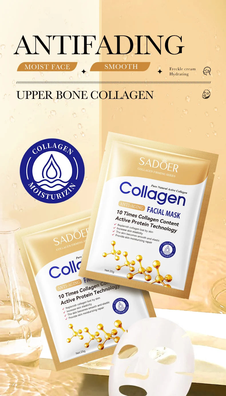 PWYUMAN Collagen Anti-Wrinkle Facial Mask – Anti-Aging, Brightening & Deep Moisturizing | All Skin Types