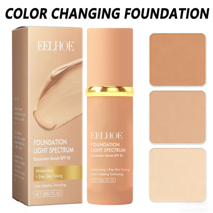 4-in-1 Color Changing Foundation SPF 50 – Waterproof, Full Coverage Concealer & Moisturizer 30ml