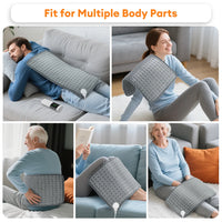 Electric Heating Pad for Period Cramps & Muscle Relief – 60×30cm, 9/10 Heat Levels, Washable | EU/US/UK Plug