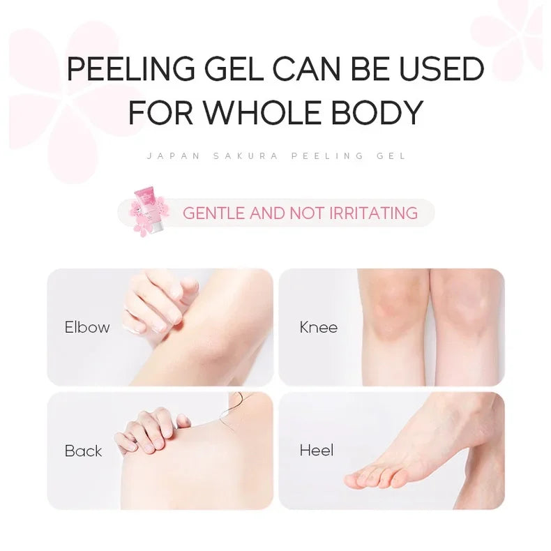 LAIKOU Sakura Peeling Gel – Pore-Cleansing Facial Exfoliator with Green Tea Extract & Oil Control (60g)