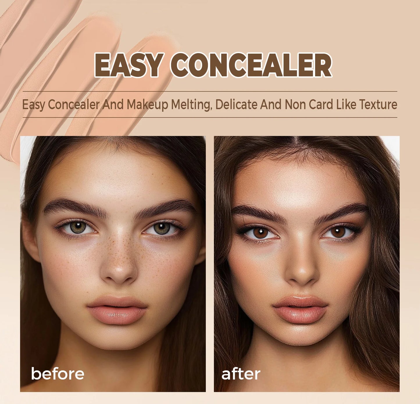 Full Coverage Concealer Cream – Waterproof Matte Finish for All Skin Tones, Hides Scars & Dark Circles 15g