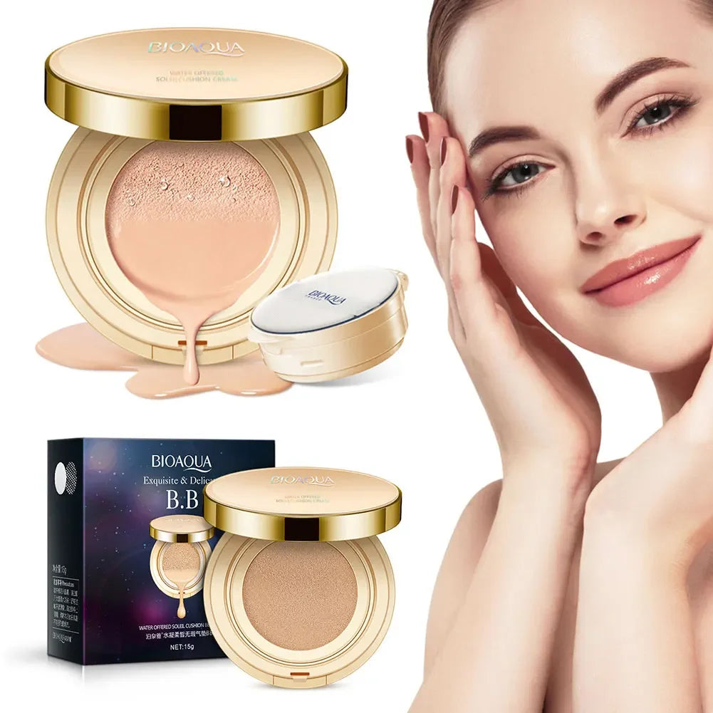 BIOAQUA Matte Air Cushion BB & CC Cream – Waterproof, Poreless & High Coverage (15g)