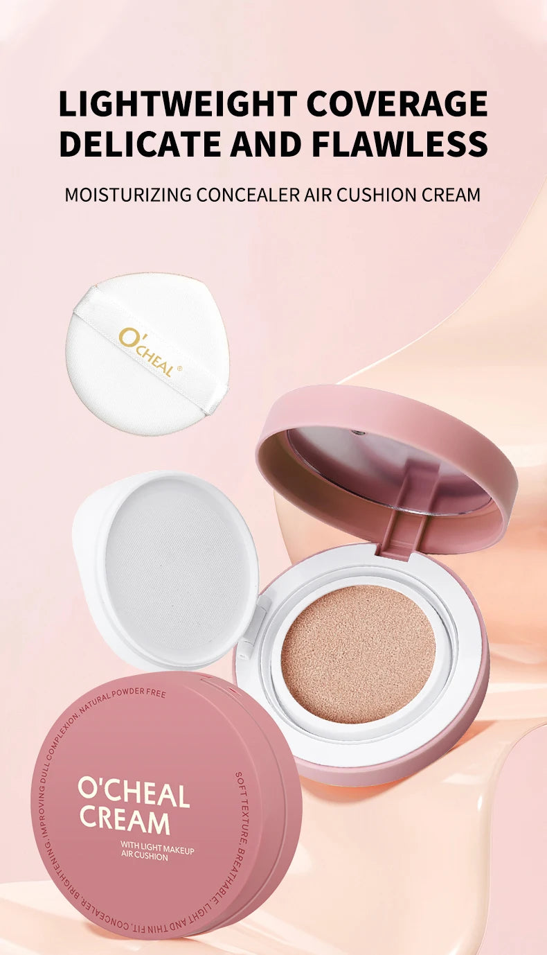 O'CHEAL CC Cream Cushion Foundation – Lightweight, Long-Lasting Concealer with SPF (15g)
