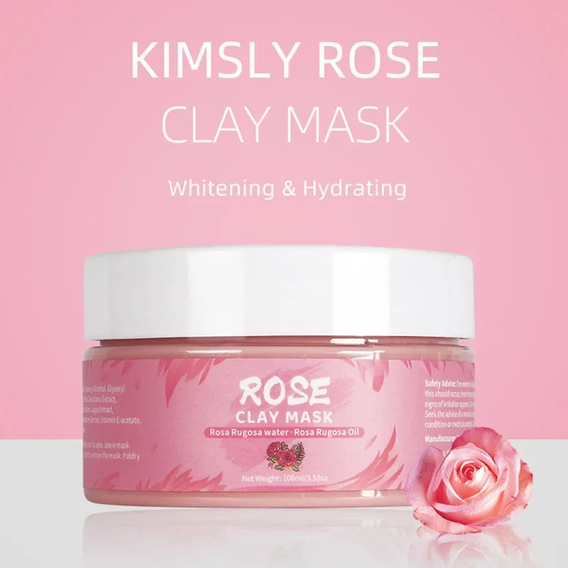 LAIKOU Clay Mud Face Mask – Moisturizing, Blackhead Removal & Brightening Washable Mask for Women (100ml) – Green Tea, Turmeric, Rose, Avocado & Sea Silt