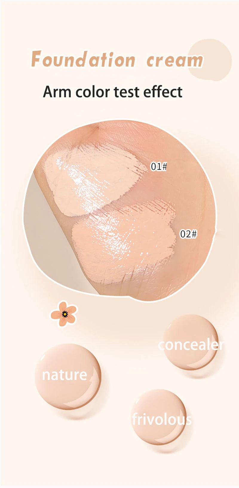 Mousse Cushion Foundation – Korean Matte Finish, Waterproof & High Coverage (15g)