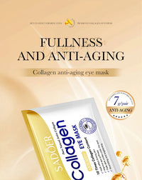 SADOER Crystal Collagen Eye Masks — 10 Pairs Anti Dark Circles, Puffiness & Moisturizing Eye Patches