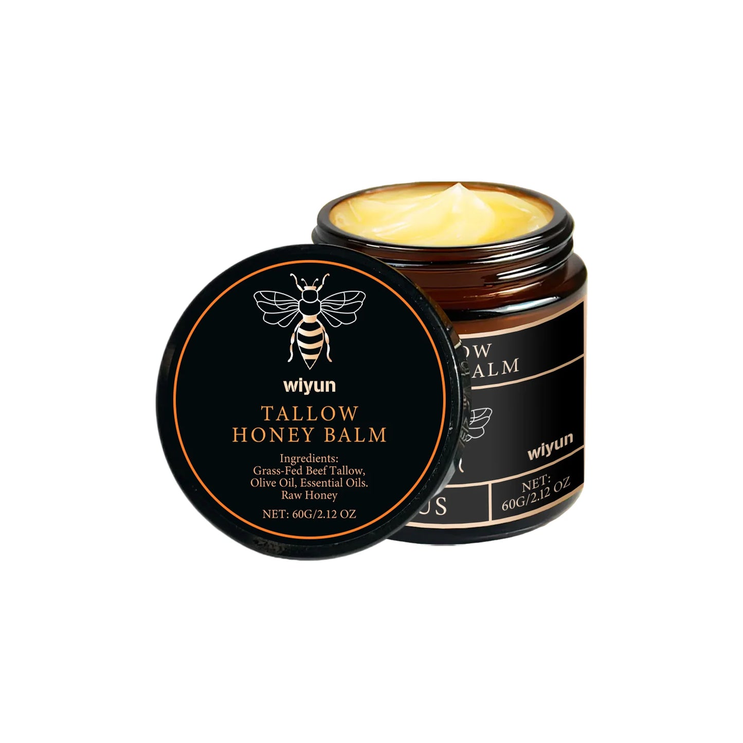Beef Tallow & Honey Brightening Body Cream – Dark Spot Fader, Firming & Deep Moisturizer (60g)