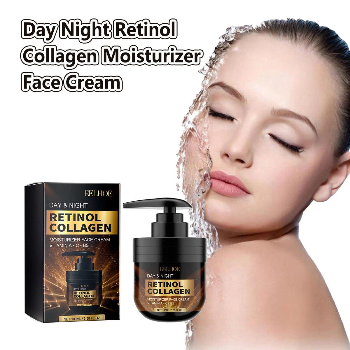 EELHOE Retinol & Collagen Anti-Aging Face Cream – Firming, Brightening & Dark Spot Fader (100ml)
