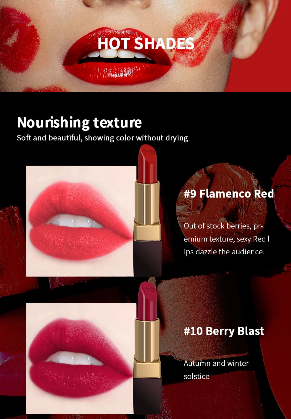 CHARMACY Luxury Velvet Lipstick - Moisturizing Long-Lasting Color