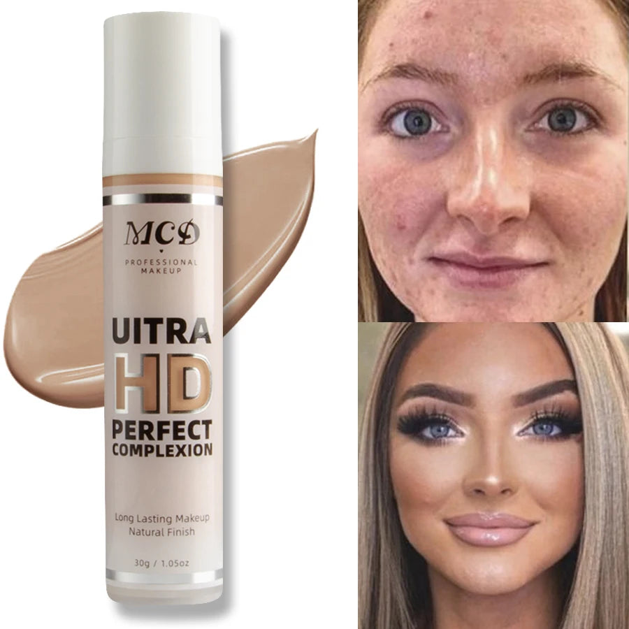MCD Full Coverage Foundation Cushion Cream – Matte, Oil Control, Waterproof, 9 Shades 30g