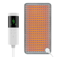 Electric Heating Pad for Back, Neck & Shoulders – 9 Heat Levels, 4 Timer Settings, Machine Washable