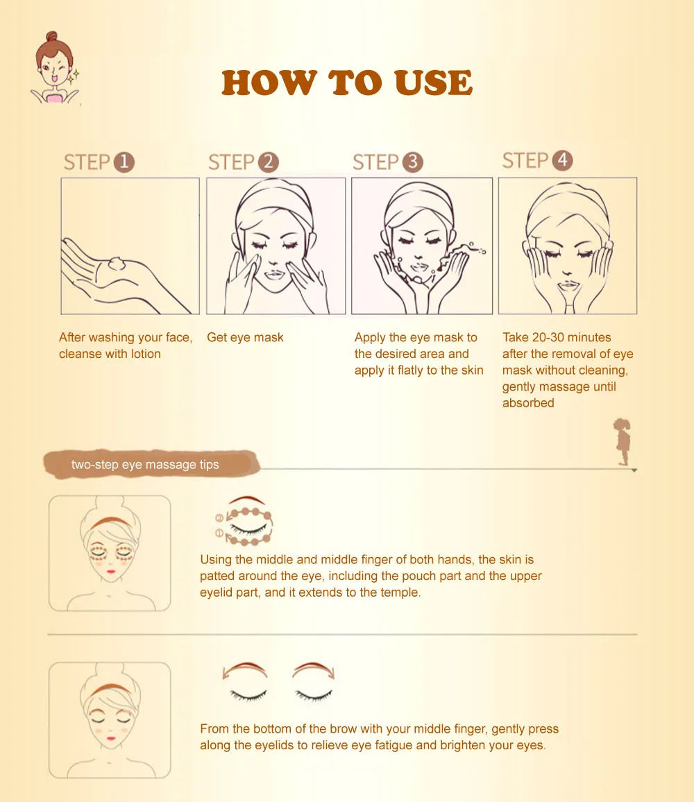 SADOER Gold Collagen Crystal Eye Patches — 20 Pcs (10 Pairs) Firming & Anti-Dark Circle