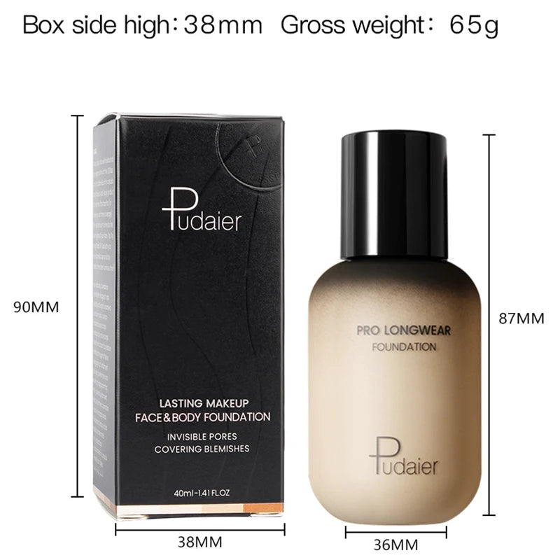 XMSJ 2-in-1 Liquid Foundation & Concealer | Waterproof, Oil Control, Matte Finish | 40ml | 17 Shades