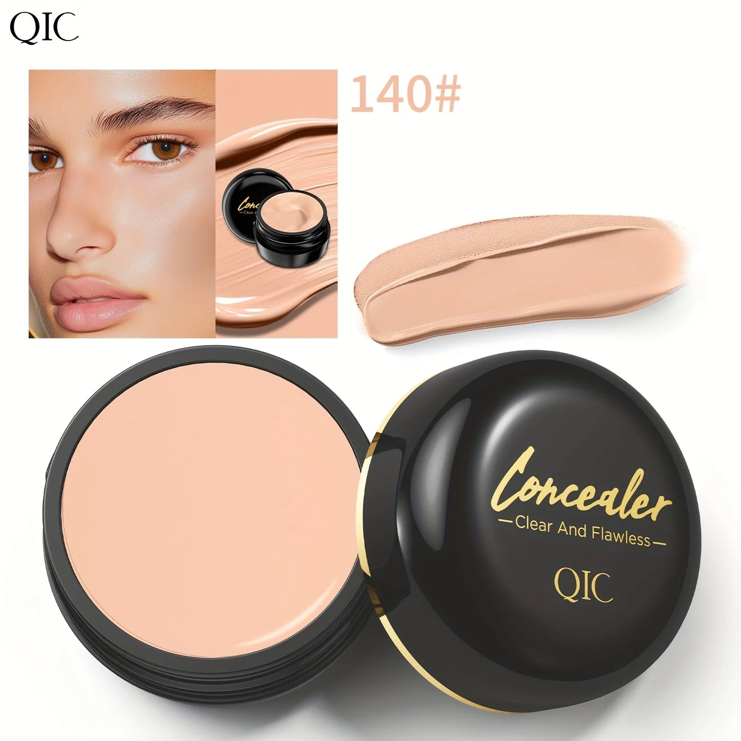 Full Coverage Concealer Cream – Waterproof Matte Finish for All Skin Tones, Hides Scars & Dark Circles 15g