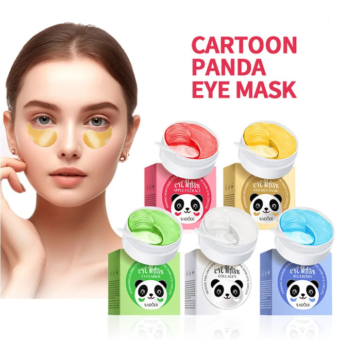SADOER Crystal Collagen Eye Mask Patches – 60 Pieces, Dark Circles & Firming