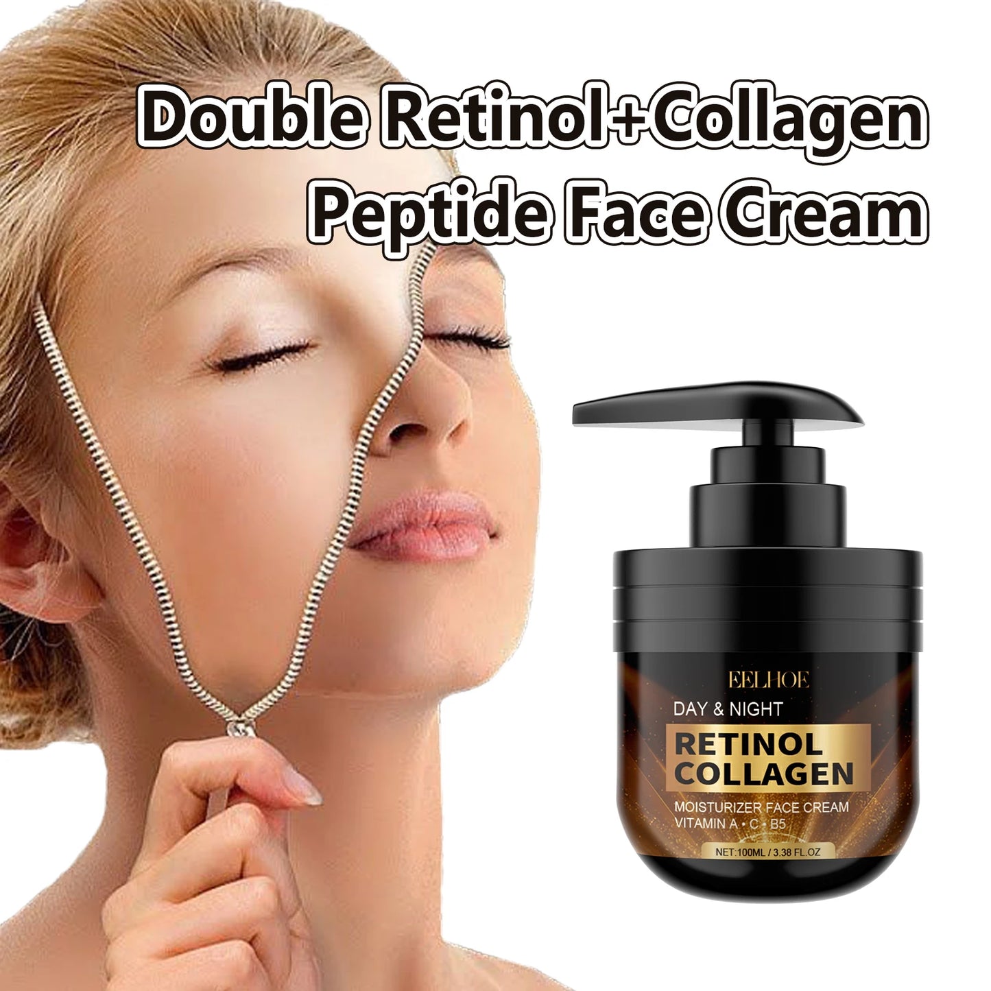 EELHOE Retinol & Collagen Anti-Aging Face Cream – Firming, Brightening & Dark Spot Fader (100ml)
