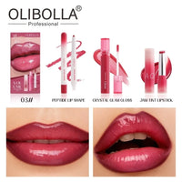 GLASTING COLOR GLOSS 3-in-1 Lip Liner & Lip Glaze Makeup Set