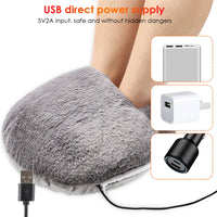 USB Foot Warmer Heating Pad – Constant 45–55°C, Washable Velvet Cover, Soft Plush Foot Heater