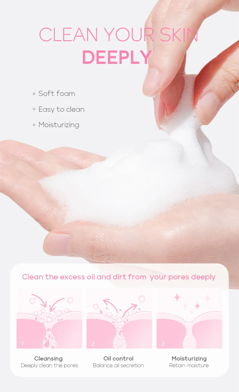 REAROYA Vitamin C Facial Cleanser – Deep Cleansing, Brightening & Moisturizing Face Wash (50g)