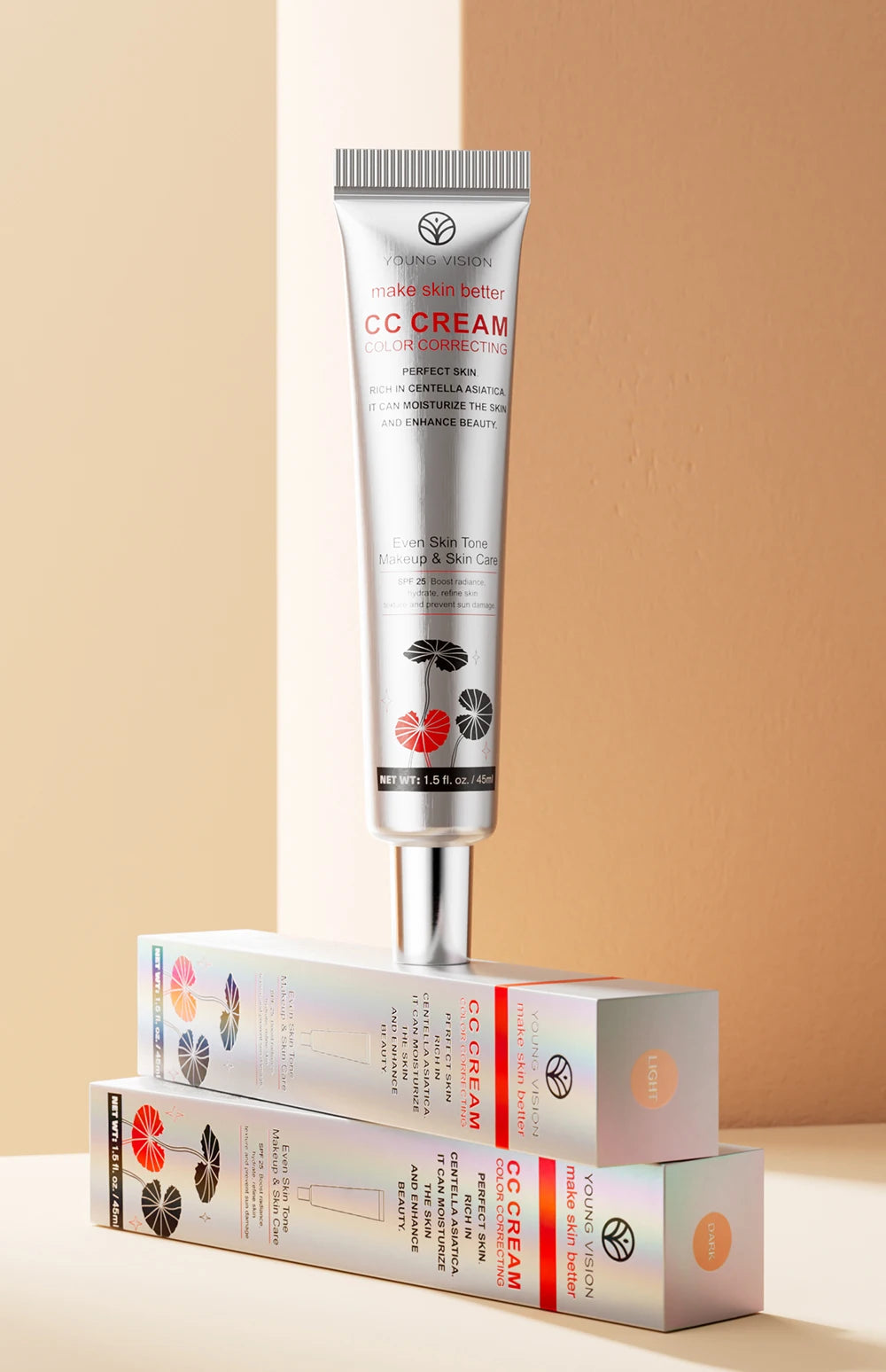 YOUNG VISION Centella Asiatica CC Cream – Brightening, Concealing & Skin Repairing (45ml)