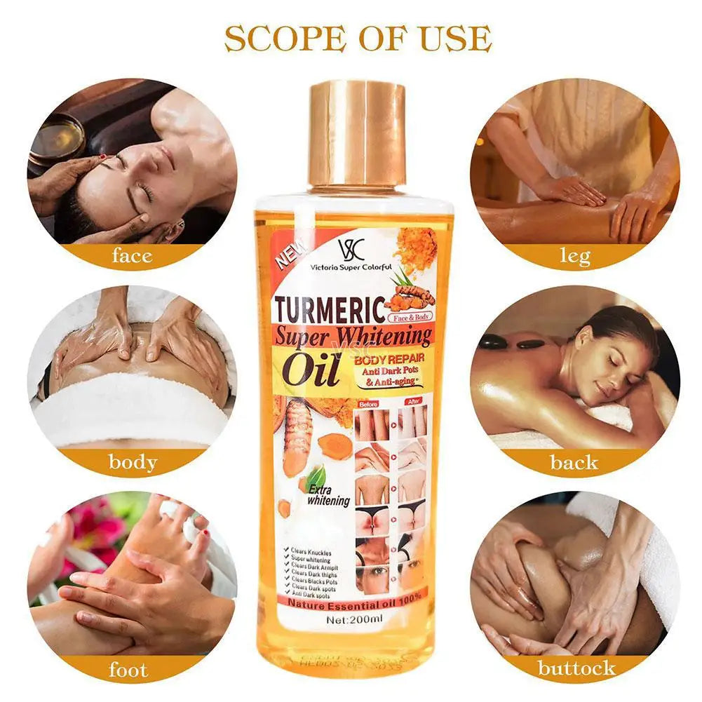 Turmeric Essential Oil – Brightening & Moisturizing Face, Body & Massage Oil (200ml)