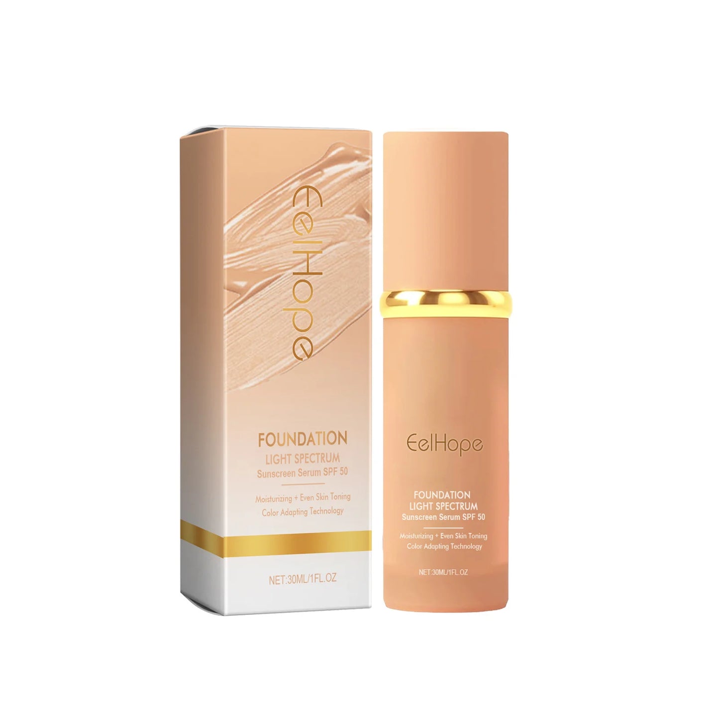 4-in-1 Liquid Foundation SPF 50+ – Matte, Long-Lasting, Waterproof Makeup Base with Concealer & Moisturizer 30ml