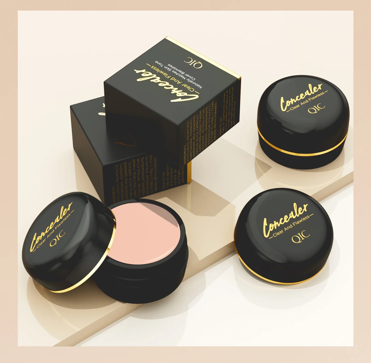 Full Coverage Concealer Cream – Waterproof Matte Finish for All Skin Tones, Hides Scars & Dark Circles 15g
