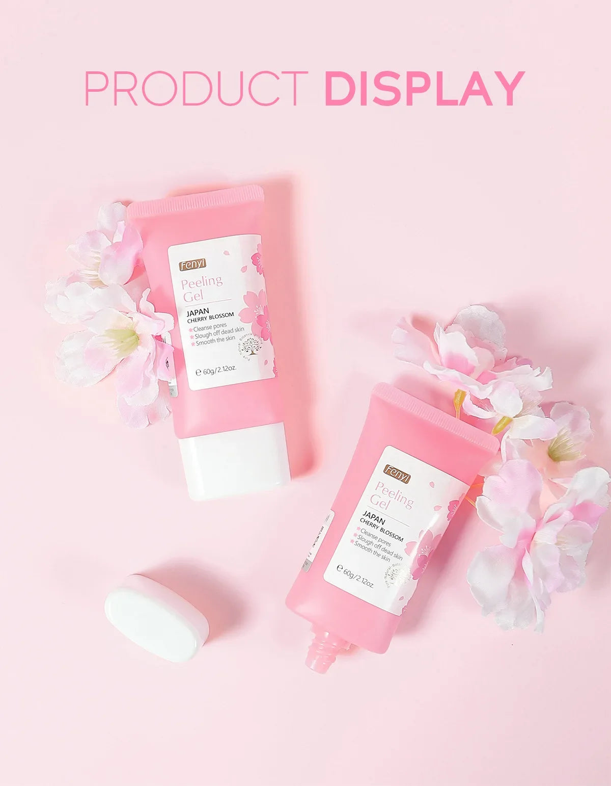 FENYI Japan Cherry Blossom Peeling Gel – Brightening & Deep Cleansing Facial Scrub with Hyaluronic Acid (60g)