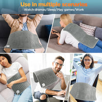 Electric Heating Pad for Back, Hands & Legs – 10 Heat Levels, 4 Timer Settings, Machine Washable