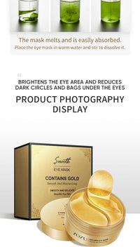 Golden Collagen & Avocado Under-Eye Patches – Anti-Dark Circle & Firming Eye Mask