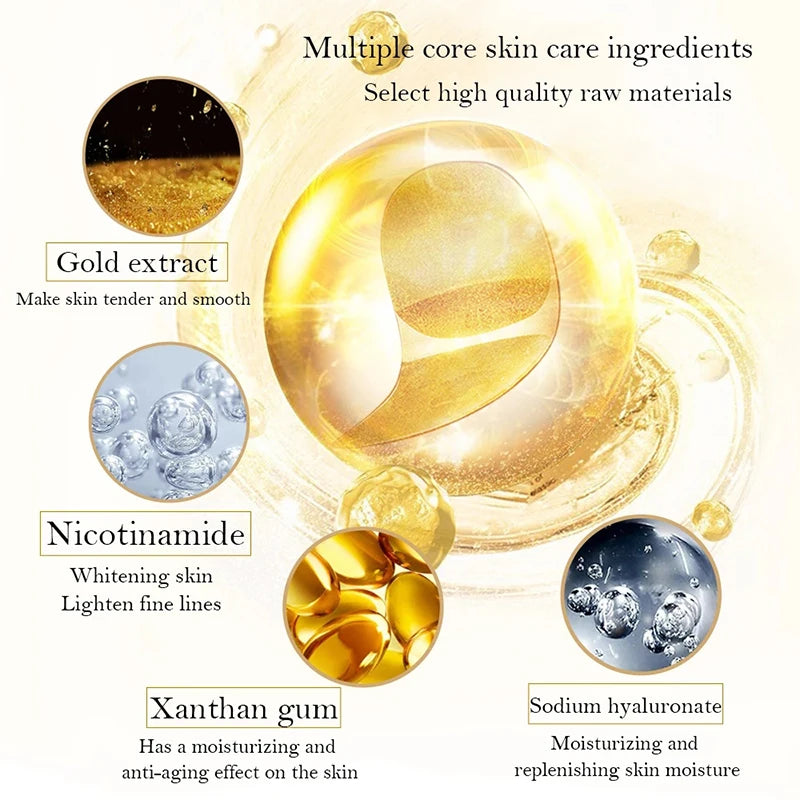 Crystal Gold Collagen Eye Patches – Anti Dark Circles, Puffiness & Moisturizing